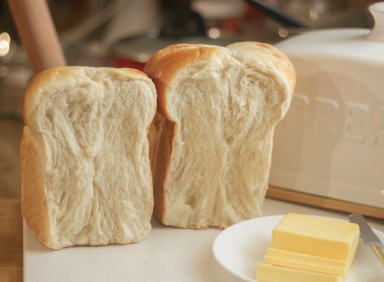 sourdough brioche loaves with butter