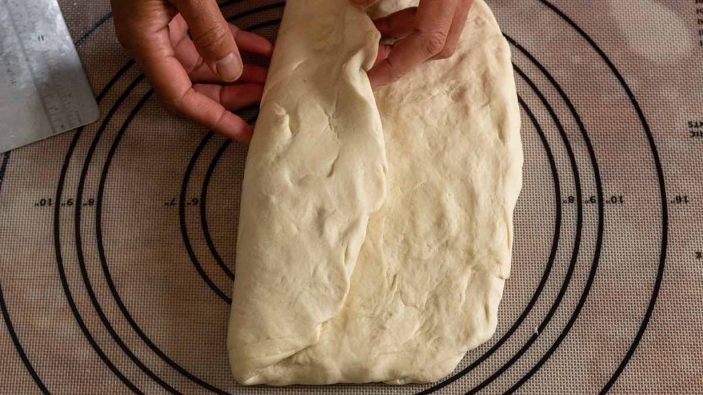 forming a log step 2 for sourdough sandwich bread