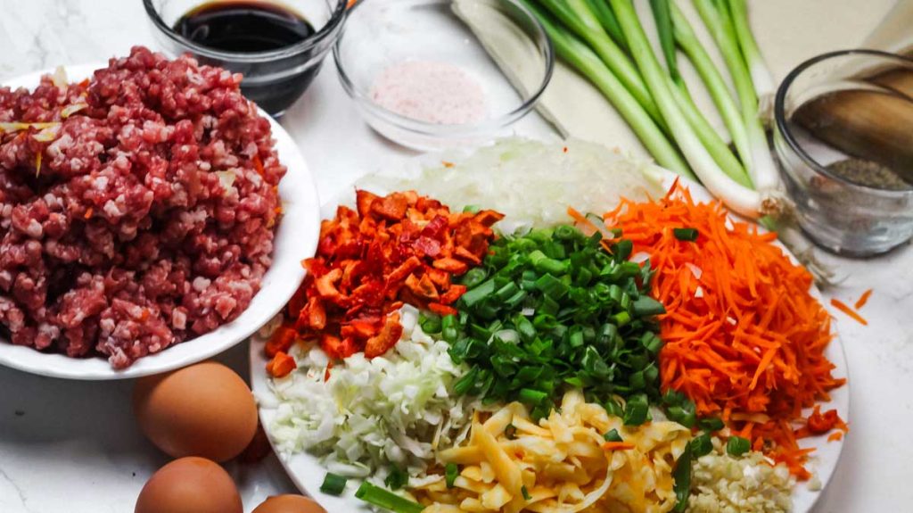 beef spring rolls ingredients